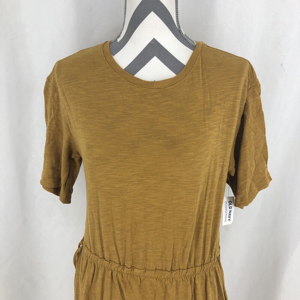 Old Navy Drawstring Waist-Defined Slub-Knit T Shirt Dress 815823 Small NWT